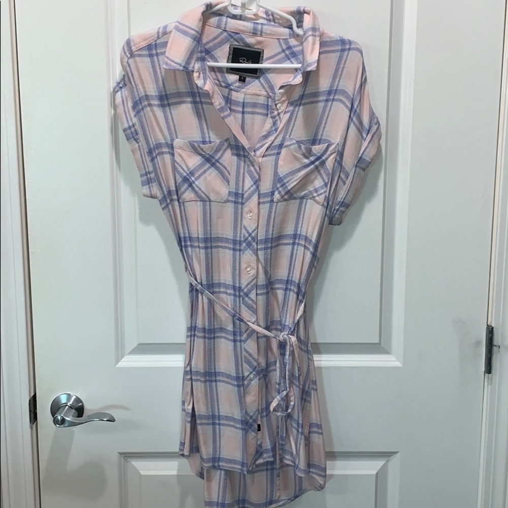 Rails plaid mini dress